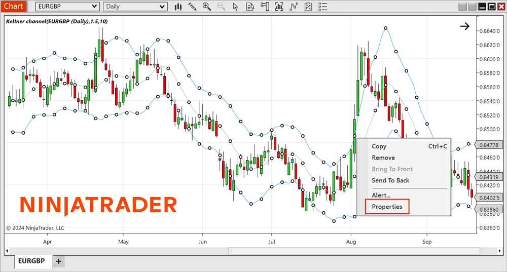 NinjaTrader Indicator Settings